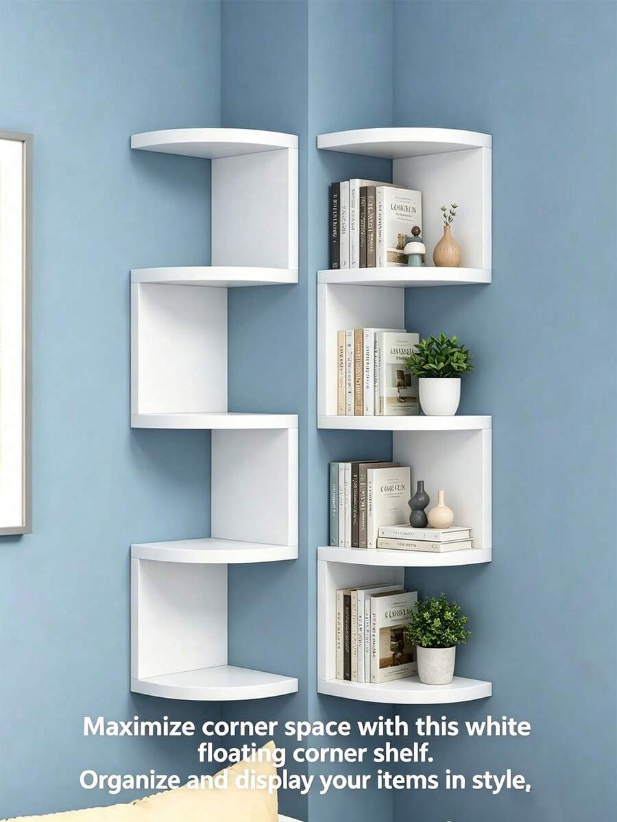 Estantería flotante de pared - Diseño de columna innovador, unidad de almacenamiento moderna que ahorra espacio, calidad garantizada, fácil instalación sin tuberías metálicas, adecuada para dormitorio y sala de estar - Estantería de almacenamiento práctica montada en la pared para organizar libros, plantas y decoración, diseño moderno, material de plástico duradero, estantería de almacenamiento multicapa, solución de espacio compacto, negro