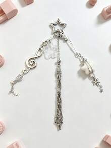 Y2K Style Lipstick Holder Charm Decor, Gyaru Style Heavy Metal Angel Wings Heart Shaped Lipstick Holder Charm, Suitable For Backpacks, Keychains And Other Accessories, Mesh Lipstick Charm - Multicolor - View 20