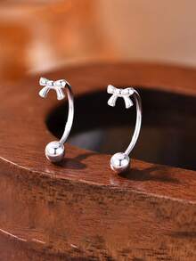 1 chiếc khuyên rốn bạc Sterling 925 hình bướm xoắn, phù hợp đeo hàng ngày, quà tặng hoàn hảo cho bạn gái và chị em gái - phụ kiện bông tai đơn - Xem 6