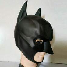 1pc Full Face Latex Mask, Soft & Breathable Bat Mask, Halloween Party Costume Accessory, Unisex, Suitable For Holiday Party Props, Festival Dress-Up Props - Multicolor - View 7