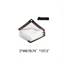 1pc Transparent Waterproof Tarp Set With Drawstring, No Drilling Easy Installation, Dust-Proof UV-Resistant Greenhouse Film Cover, Suitable For Outdoor Camping, Balcony And Patio Wind-Proof Cold-Proof Rain-Proof - 1pc Rainproof Canopy - View 16