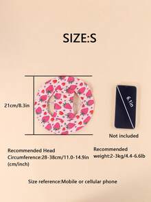 Pink Strawberry Polyester Sun Protection Hat, Ear-Exposed Design, Sun Protection Function. Pet Dog Hat, Essential Pet Accessory. Suitable For Small Pet Dogs To Wear Outdoors All Year Round. - Multicolor - View 10