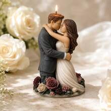 Aesthetic Lovers Embrace Silicone Mold, Realistic Couple Kissing Sculpture Mold For DIY Resin Art, Romantic Flower Base Statue Mold For Bedroom Home Decoration - A - View 1