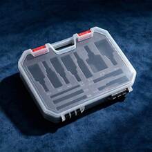 Portable Plastic Drill Bit Storage Box, Foam Lined Diamond Hole Saw Storage Box, Lockable Ceramic Tile Marble Glass Diamond Drill Bit Handheld Tool Box, Heavy Duty Waterproof Hardware Tool Storage Container, Dry/Wet Diamond Drill Bit Set - Storage Box 1PCS - View 3