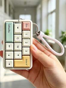 Card Holder, Keyboard Design Women's Transit Card Holder - Lightweight New Card Sleeve With Lanyard, Card Holder, ID Badge Holder, Bank Card Holder, Cute Macaron Color Card Sleeve, Built-In Lanyard Keychain Style, Photo Visible Window, Suitable For Doctors, Nurses, Transit Tickets - School Commute Transit Card Holder, Office Daily Commute, Travel Portable Storage, Campus Student ID Holder, Campus Student ID Lanyard Holder, Best Gift For Classmates, Colleagues, Teachers, Back To School Essential - Multicolor - View 4