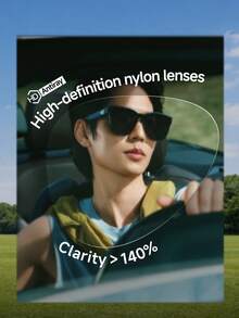 Beneunder Large Round Frame Foldable Prescription Fashion Glasses FD008 - Black - View 6