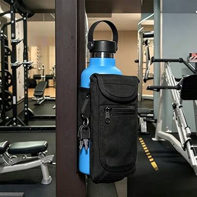 The New Gym Water Bottle Bag Is Equipped With Accessory Pockets For Attachment, Which Can Hold Phone Cards, Keys, Water Bottle Holders, And Are Suitable For Sports, Hiking, And Other Activities