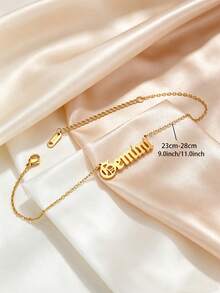 MONALLY 18K Gold Plated Bohemian Vacation Style Minimalist 12 Zodiac Signs Anklet Women's Stainless Steel Unique Design Foot Jewelry Beach Versatile Accessory Gift - Anklet - View 11