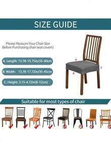 1pc New Anti-Slip Thickened Dining Chair Cover, Soft Plaid Pattern, Elastic Chair Cover, Suitable For Office And Home Chairs, Beautiful High Elasticity Soft, Replaceable Old Surface, Protects Chair, Dust Cover, Shoe Cover - New Arrival - View 8