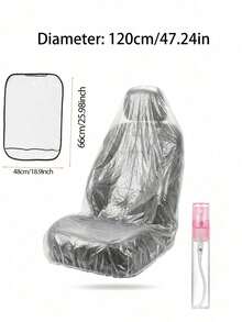 Disposable Car Seat Covers, Transparent Dust-Proof Seat Covers, Waterproof And Stain-Resistant, Universal Protective Film, Suitable For Sedans, Trucks And Various Car Seats, Lightweight And Foldable, High-Quality PE Material, Elastic Band Design, Keep Car Interior Clean - Multicolor - View 10
