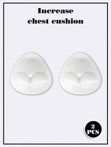 1 Pair Triangle Silicone Breast Pads, Invisible Transparent Thickened Silicone Pads, Seamless Transparent Gel Pads, Suitable For Swimwear And Bikinis - Multicolor - View 10
