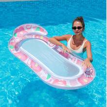 Inflatable Pool Float | Fun Glitter Sunflower Design With Headrest - Pool Float Lounge, Raft, Hammock | Water Park Party, Summer Lakeside Sunbathing, Easy To Carry, Pool Float - Multicolor - View 8