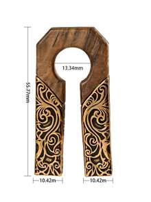 1PC Stainless Steel Magnetic Hoop Dangle Ear Weight Gauge Piercing Wood Ear Weights Hangers Expanders Stretched Gauges Piercing - As Shown - View 11