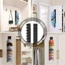 1pc Baseball Cap Storage Rack, Wall-Mounted, Door-Mounted, Cabinet-Mounted Hat Rack; Multi-Layer Hat Storage Design, Suitable For Entryway, Bedroom (Adhesive / Screw Installation Options), Medium/M - Multicolor - View 8