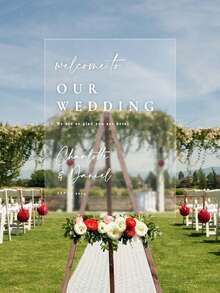 Photo Wedding Welcome Sign, Wedding Rehearsal Sign, Modern Wedding Sign, Acrylic Welcome Sign, Wedding Photo Sign, Welcome To Our Wedding - Multicolor - View 5