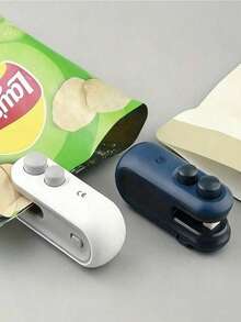 1 pièce Scelleur de vide portable à main, scelleur de vide en plastique, rechargeable par USB, puissance 16W, équipé d'une batterie lithium 200mAh, convient pour le stockage des collations fraîches et des aliments, applicable aux sacs de chips de pomme de terre, sacs de biscuits, sacs de collations et divers emballages de poche - Multicolore - Voir 13