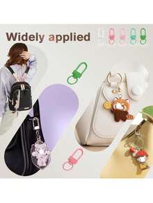 1/10/20/50pcs Alloy Rotating Keychain Hook, Alloy Rotating Lobster Clasp Keychain - Multi-Functional Spring Clip Key Ring, Suitable For Handbags And Accessories - Multicolor - View 6