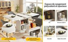 Mesa de Comedor Extensible - Espacio Ahorrado - Blanco - Ver 2