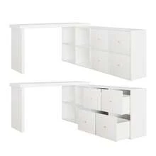 Desk White Made Of Wood For Home Office - 白色 - 查看 10