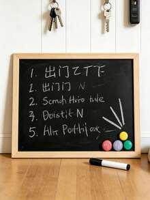 Log Frame Boards, Whiteboard For Writing And Blackboard For Note-Taking, Equipped With Magnetic Thumbtacks, Paintbrushes, Lanyards And Hooks, Available In Two Sizes, Dual-Purpose For Household Message Leaving And Office Display - A - View 6