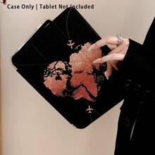 飛機與世界地圖圖案彩繪效果平板保護殼附支架，相容 Honor 8/9/10/X8/X8A/X9/X8Pro/X9Pro、MatePad SE 11"/MatePad 11"/11.5"、MatePad Pro、Apple 10th/11th Gen 2025 (A16)、Galaxy Tab A7/A9 及其他熱門機型 - 款式25 - 查看 7