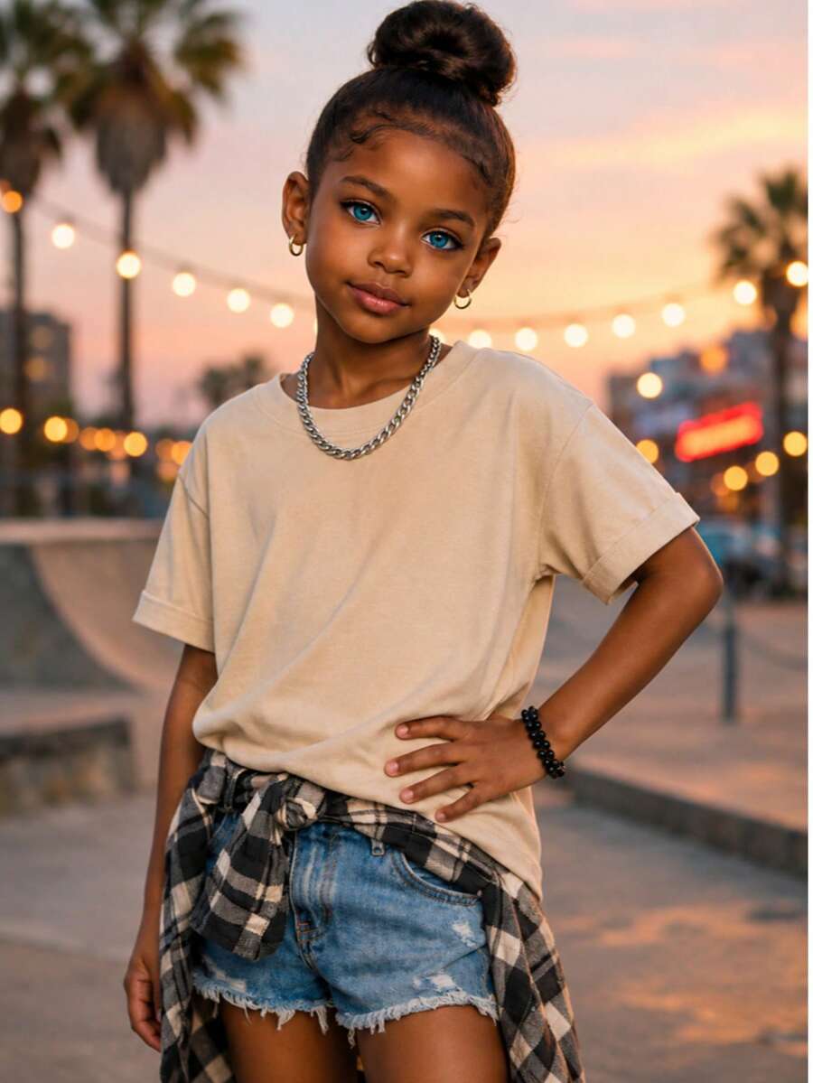 Tween Boys T-Shirts - 卡其色 - 查看 1