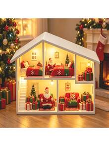 Miniature Dollhouse, Mini Model House Frame, Fun Decoratable Tiny Room (Decorations Not Included) DIY Garden Decoration - A - View 9