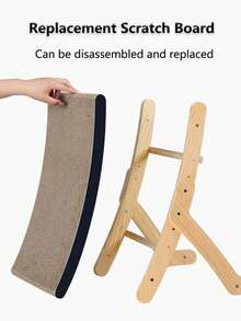 Vertical Small Cat Climbing Tree, Indoor Cat Scratching Board, Transformable Cat Lounge Chair And Cat Bed, Durable Solid Wood Structure Cat Scratching Board - Ginger - View 8