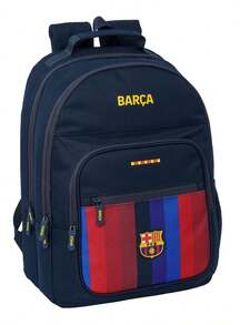 FC Barcelona 1st Kit 26/27 Double School Backpack, Adaptable To Trolley, 2 Large Compartments, Zippers With Double Pull, Measures 32x16x42 Cm - Double Backpack - View 1
