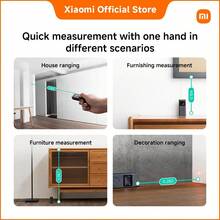 Xiaomi Smart Laser Measure – 40m Range, ±3mm Precision, LCD Display, Bluetooth Sync Via App, 370mAh USB-C Rechargeable Battery, Compact Digital Distance Meter For Home Renovation, Interior Design, And DIY Projects - Black - View 5