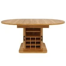 Extendable Dining Table With Storage, Multifunctional Table With Removable Shelves, Space-Saving Kitchen Table For Small Rooms And Dining Areas, MDF Top, Dark Brown - 深棕色 - 查看 9