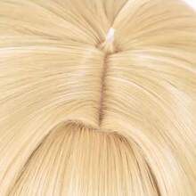 Gold Men Synthetic Short Straight Wigs With Bangs Blonde Anime Game Cosplay Fluffy Wig Heat Resistant For Daily Party - Gold - View 7