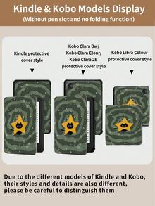 Kingsung 黑貓星星圖案平板保護殼，相容 iPad 9.7/10.2/10.5/10.9/12.9/Pro 11、第 10 代，相容 Galaxy Tab S6 Lite 10.4 吋，相容 Kindle Paperwhite 第 12 代 2024、Kindle (第 11 代) 2022 版，柔軟防摔，智慧支架/自動喚醒/休眠 - 彩色 - 查看 11