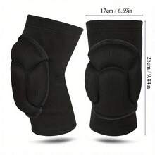 Thickened Foam Padded Knee Pads, Anti-Collision And Shock-Absorbing, Suitable For Home, Sports, Fitness, Yoga, Pilates, Gardening, Dance, Knee Protection - Black - View 4