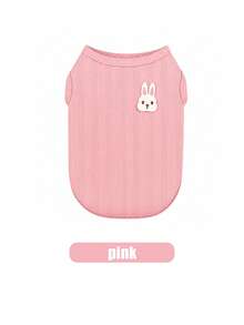 [Personalizado]Ropa para mascotas con nombre personalizado Chaleco y camiseta para gato y perro Cómoda y linda Impresión por transferencia de calor Patrón de conejo Regalo perfecto para perros! - Multicolor - Ver 7