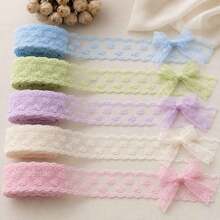 1碼甜美刺繡蕾絲緞帶蝴蝶結 DIY 裝飾飾邊，適用於衣飾、禮品包裝、手工藝品（寬4cm） - 花邊緞帶 - 查看 5