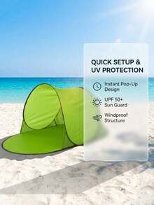 Tienda de playa de montaje rápido, refugio solar con protección UV, pabellón de playa ligero, sombra solar para aventuras al aire libre, montaje rápido en 30 segundos, esencial familiar para la playa, equipo de camping para festivales de música, sombra para el patio trasero, refugio solar para eventos deportivos, esencial para viajes de camping - Múltiples estilos - Ver 12