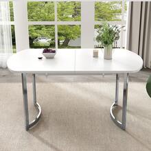 Mesa de Comedor Extensible 140/180 cm - Estilo Moderno - Blanco - Ver 3