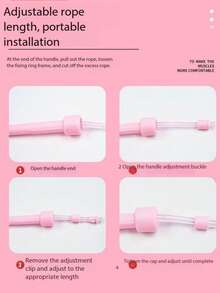 Adjustable PVC Fitness Jump Rope With Anti-Tangle Non-Slip Handles For Home Aerobic Workout Training - Multicolor - View 4