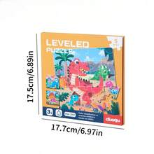 1pc Kids Progressive Leveling Puzzle, Large Piece Educational Stepped Puzzle Set, Fire Truck & Fairy Tale Theme, Preschool Focus & Logical Thinking Training Educational Game, Early Learning Montessori Toy, Birthday Gift - Multicolor - View 3