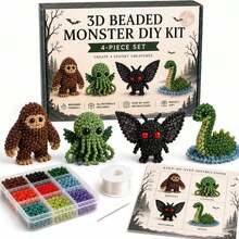 Kit DIY de Escultura de Animales con Cuentas 3D, 4 Piezas, Conjunto de Escultura de Aves/Animales Hecha a Mano, Incluye Todos los Materiales, Adecuado para Principiantes, Manualidad Divertida y Relajante, Regalo de Pasatiempo para Adultos, Esencial para Vacaciones, Decoración del Hogar, Decoración de la Habitación (Incluye Instrucciones) - Multicolor - Ver 6