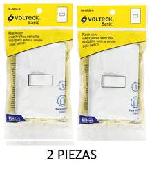 TRUPER KIT 2 PC-Plate Assembled With 1 Single-Pole Switch, Volteck Basic - White - View 6