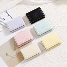 Dompet Kecil Lipat Tiga Motif Kucing Kartun Lucu dan Lembut, Dompet Pendek Motif Kucing Timbul, Dompet Kompak Portabel untuk Menyimpan Koin, Kartu Bank, dan Kartu, Tas Kulit Ringan Warna Solid - Berwarna merah muda - View 7