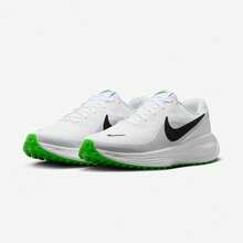 Nike REVOLUTION 8 Mesh Versatile Non-Slip Durable Comfortable Classic Running Shoes Men's - White Black - View 4