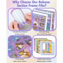 30pcs Diamond Painting Release Paper, Reusable Transparent Segmented Frame Film, Rainbow Pattern, Diamond Painting Cover Sheet, 3.9 X 3.9 Inch Non-Stick Sheet, Suitable For Diamond Painting Tools And Accessories - View 6