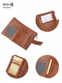 New Cross-Border RFID Anti-Theft Women's Wallet, Multifunctional Tri-Fold Short Purse, Vintage Large Capacity Coin Pouch - White - View 11