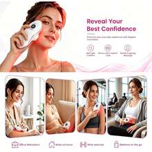 Face And Body Shaping Device, Smart Cupping-Style Cellulite Removal Tool With Heating And Vibration, Red Light Therapy Lymphatic Detoxification Massager For Abdomen, Arms, Legs, Waist And Back, Supports Skin Firming And Body Care - White - View 3