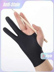 1pc Anti-Stain Coating Glove, Prevents Abrasions, Sweating And Dirt, Suitable For Both Men And Women, Used For Painting And Sketching Back To School - Black - View 4
