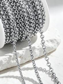 1 Meter Stainless Steel 18K Gold-Plated 2/2.5/3mm Breloque Round Pearl Chain Necklace Bracelet DIY Jewelry Making Supplies - Chain - View 2