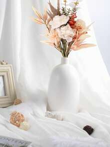 12/36 piezas Ramo de flores artificiales de estilo bohemio en colores neutros, arreglo floral de peonías falsas, dalias y hierba seca, paleta de colores macaron, adecuado para jarrón, hogar, decoración de mesa de boda - Multicolor - Ver 6
